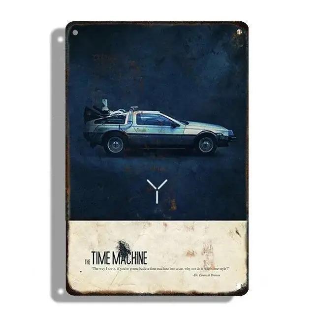 Retro Metal Sign Vintage Tin Sign Movie Back To The Future Poster for Wall Decor Cafe Bar Office Home Art Sign Gift