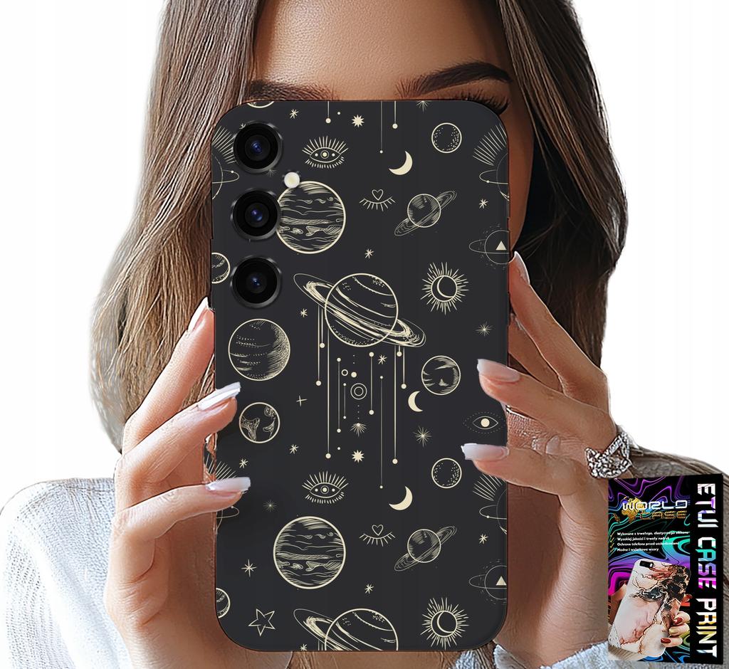 Etui Do Samsung Galaxy S25 - Kosmos Planety Gwiazdy Księżyc + Szkło