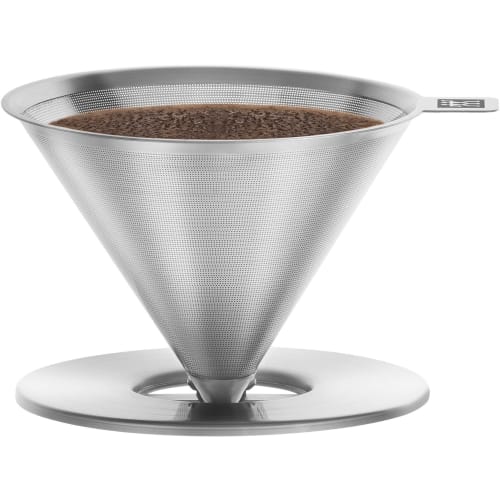 ZWILLING Stainless Steel Coffee Dripper with Paperless Filter (1-4 cups), Dishwasher Safe, Z1024-005