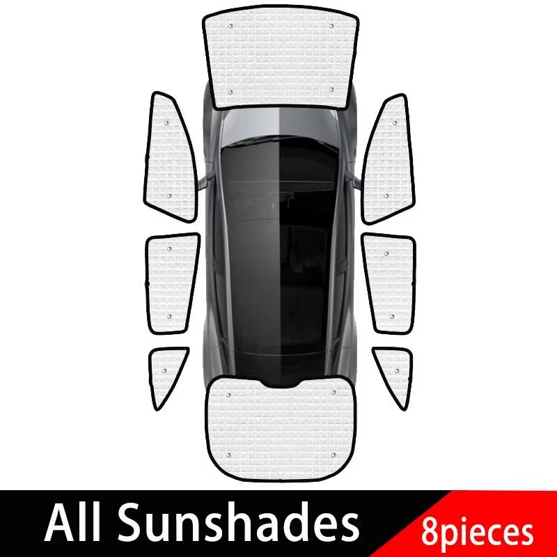 For Tesla Model Y     2024 -Fit Sunscreen Car Parasol Sunproof Sunshades Windshields Anti-UV Accessories