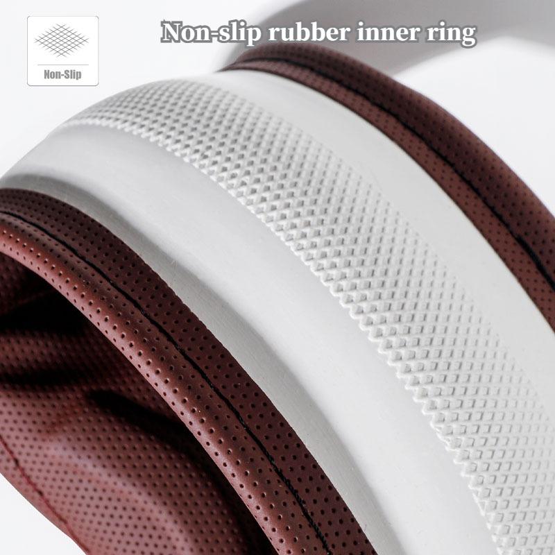 Premium Perforated PU Leather Steering Wheel Cover – Non-Slip & Durable, All-Season Universal, O-Shape/D-Shape Options