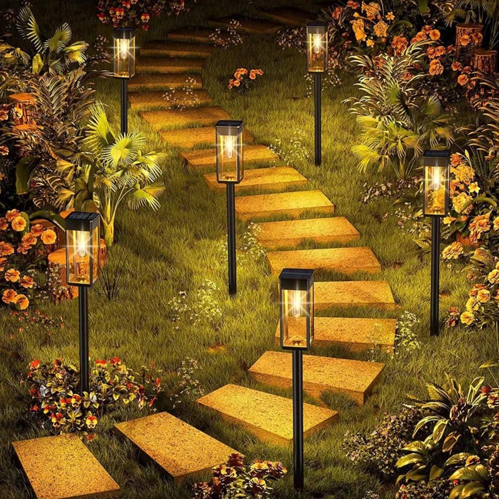 LED Lighting Solar Pathway Lights Waterproof Garden Path Light Landscape Lights  Backyard Landscape