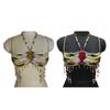 Exotic Colorful Beads Tassels Bralette Body Chain for Women’s Beachwear Beaded Body Jewelry Harness Bustier Bra Top