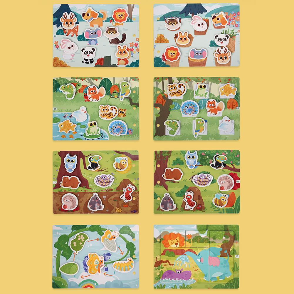 Montessori-Busy Book For Kids Toddler DIY Puzzle Game Sturdy Early Learning Sticker Books For Children Preschool Educational Toy