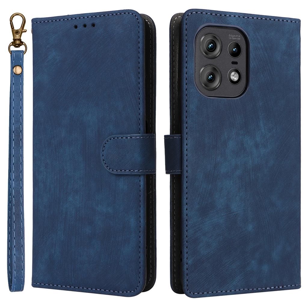 For Motorola Edge 50s Pro 5G/Edge 50 Pro 5G/Edge 50 5G Case RFID Blocking Leather Flip Magnetic Protect Phone Cover with Wrist Strap