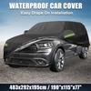 Motoforti SUV Car Cover for Jeep Wrangler JK JL 2 Door 07-21 UV Waterproof Black Blue