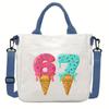 Steal a Brainrot 67 Unicorn Printed Student Crossbody Bag Casual Canvas Shoulder Bags