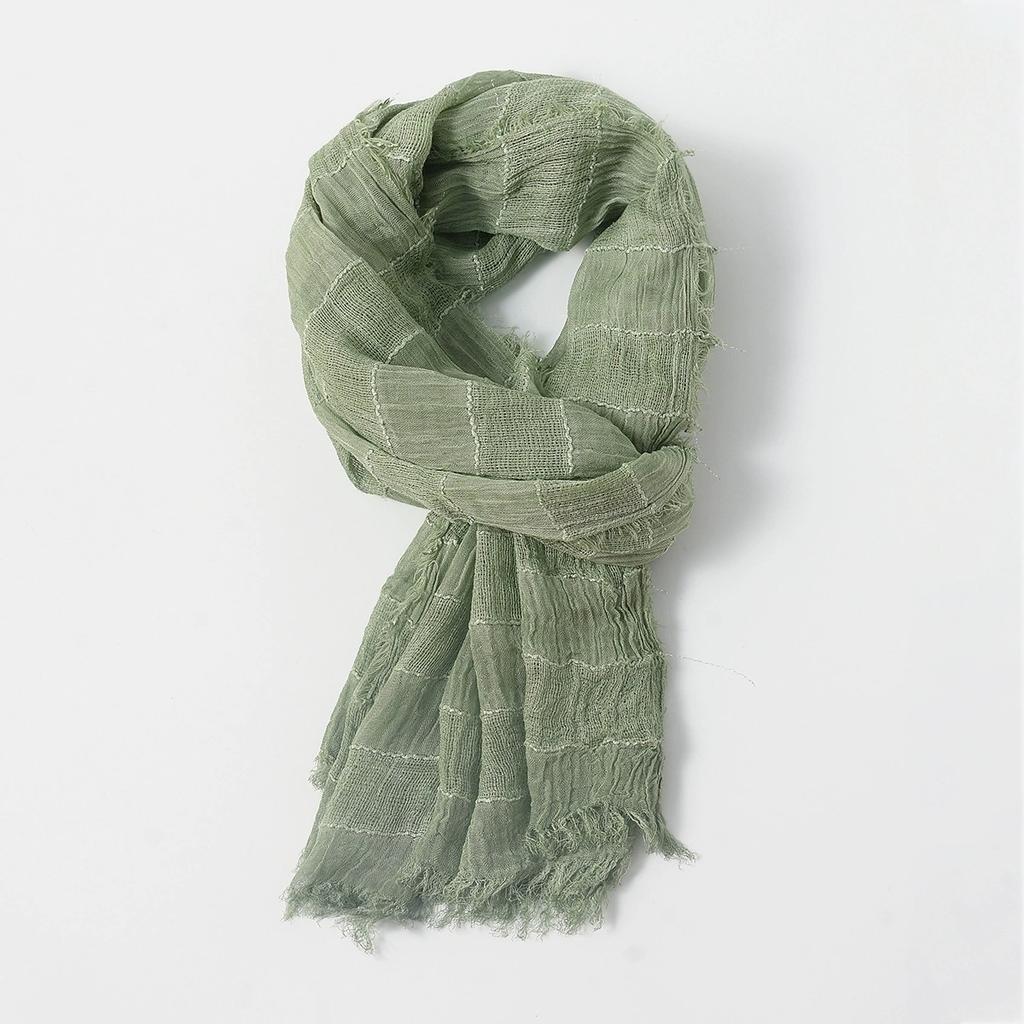 New Men Scarf Plaid Yarn-Dyed Striped Men'S Scarves Short Tassel Long Shawl Autumn Winter Male Accessories Wraps