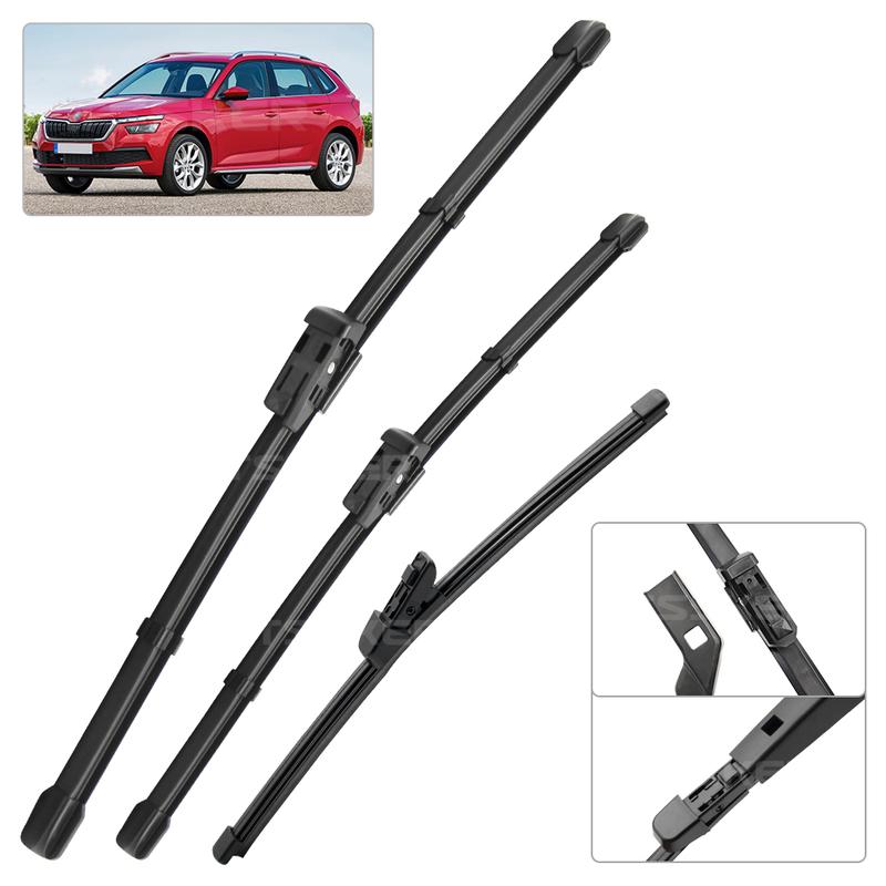 Essuie-glaces Avant et Arrière Pour Skoda Kamiq -    Balais d'essuie-glace Pare-brise Pare-brise Balais de Fenêtre 28"+18"+13"