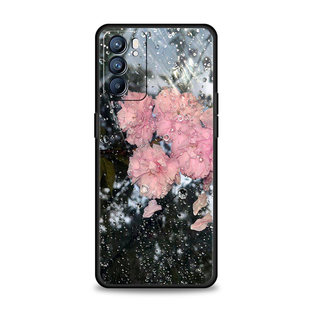 Flower Sea Pink Cherry Blossom Case For Oppo Reno14 Reno13 Reno12 11 F 10 Find X5 X9 Pro A54 5G A53 A9 A16 A78 4G A80 A98 Cover