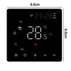 For Alexa Programmable Thermostat Voice Control Thermostat Black Programmable Floor Heating Thermostat Multi-room Support