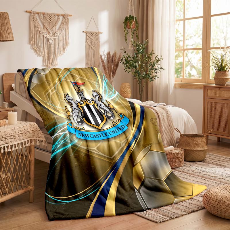 Coperta in Flanella con Stampa del Newcastle United Calcio Morbida Calda Coperta da Divano Letto per Casa Ufficio Camera da Letto