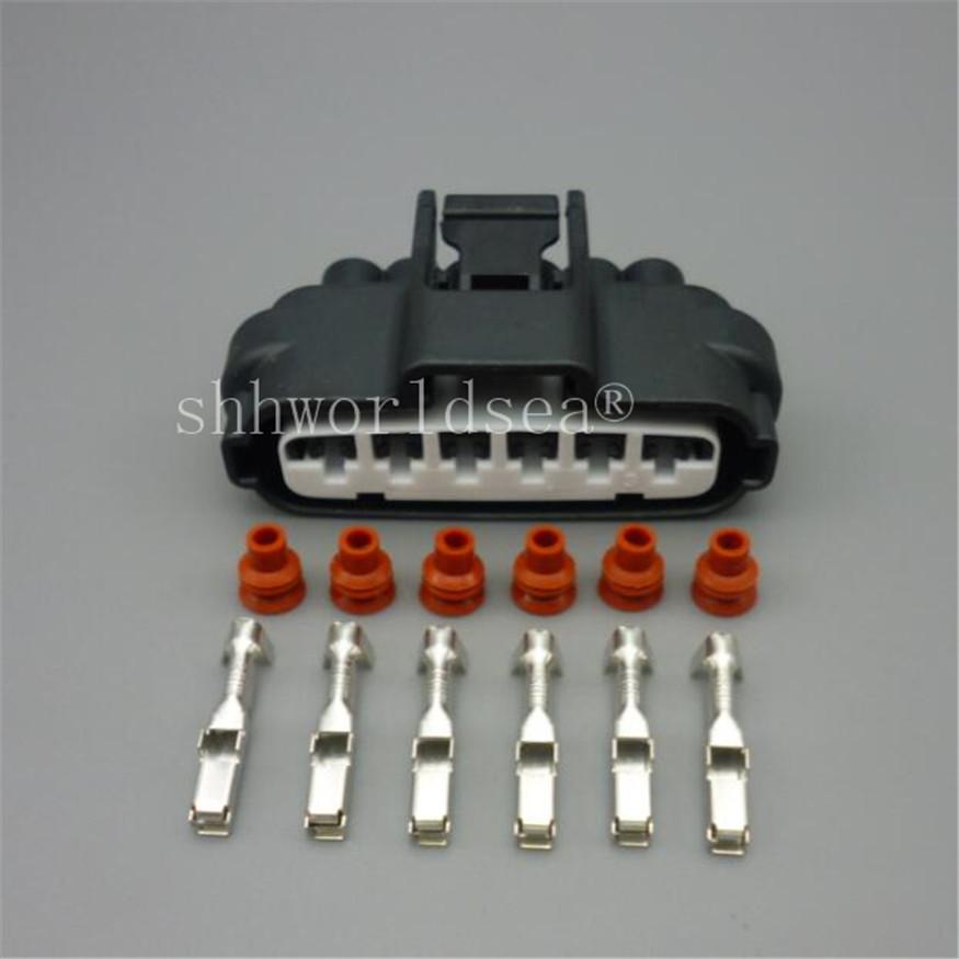 6 Pin 2.2MM 90980-11858 7283-1968-30 Auto Electric Throttle Restrictor Plug Accelerator Socket Connector Socket For Toyota Mazda 2sets female