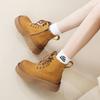 Thick-soled British Martin Boots New Retro Rhubarb Boots Locomotive Short Boots In Autumn and Winter