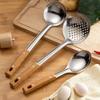 Long Handle Stainless Steel Kitchen Utensils Set Wok Spatula Ladle Tools Cook Equipment Kitchen Accessories Essentials Utensils
