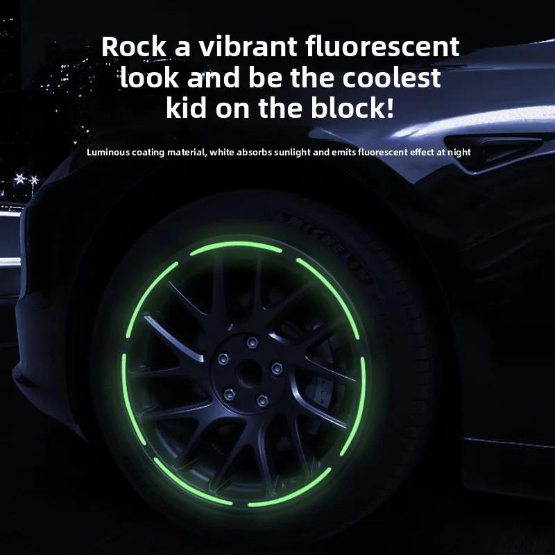 Car Sticker For Tesla Model 3 Model Y Upgraded Full Edge Wheel Hub 18 Inch 20 Inch Wheel Hub Cover Modification Car Accessories