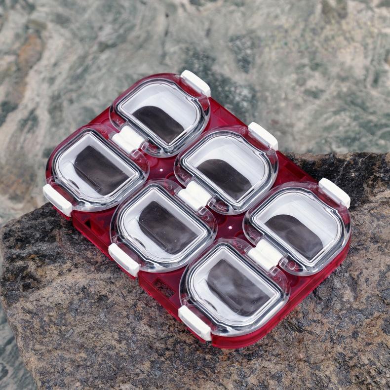 New Fishing Accessories Box Magnetic Waterproof 4 Grid 6 Grid Fishing Hook Accessories Storage Box Fishing Accessories Parts Box