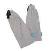 CHELABO Cotton Gloves, Smartphone Compatible, UV Protection, Hand Care, Made In Japan with Fulltect Fabric (Gray, Gift Set, 1 Pair, Large)