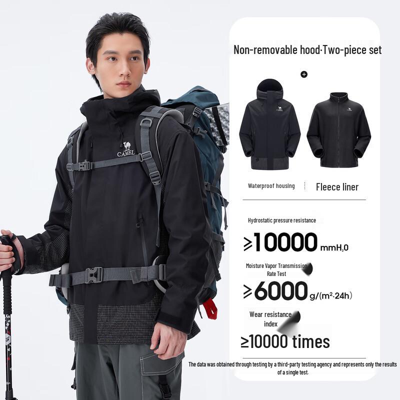 CAMEL Men s 3-in-1 Fleece-Lined Outdoor Jacket XL