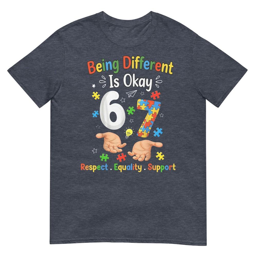 Six Seven Autism Awareness 67 Unisex Unisex Kids Boys Autism TShirt