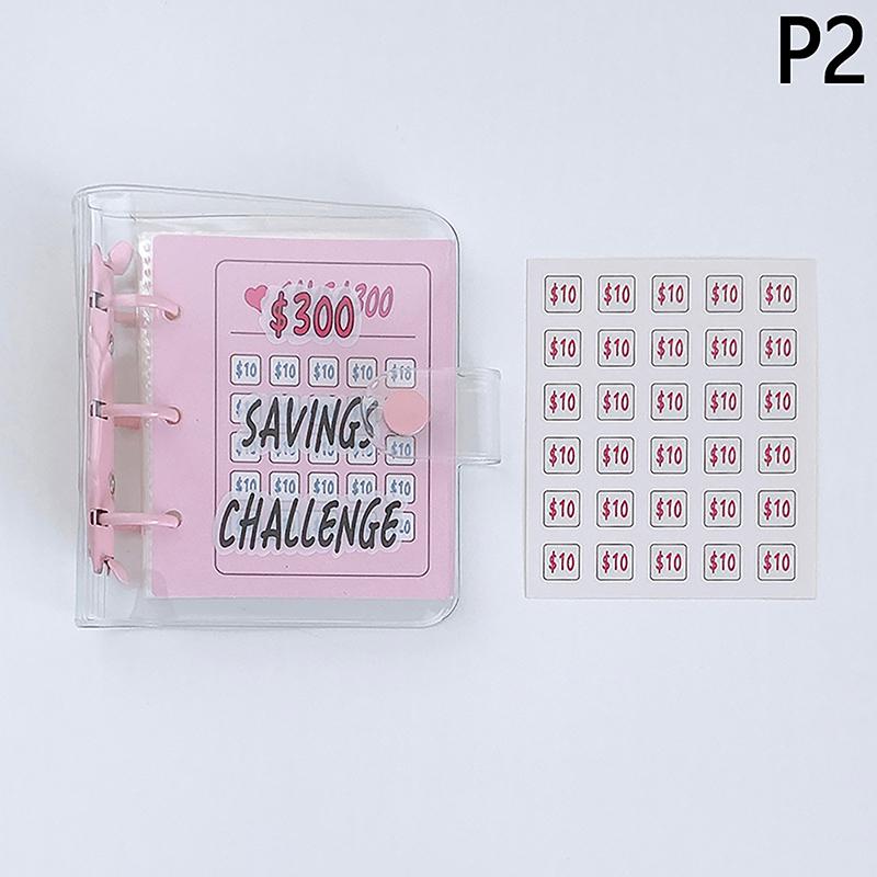 Pvc $1000 Pengesparing Utfordring Permknapplukking Mini Budsjettperm Konvoluttspareutfordringer Bok Holdbar bærbar