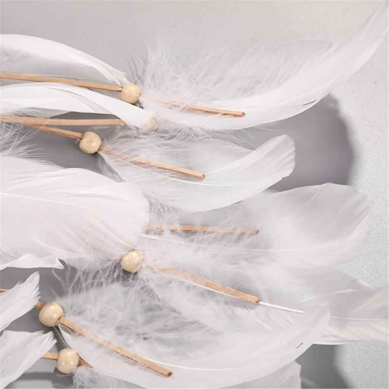 Ethnic Style Headbands with Feather Decors Eye Catching Headbands for Women Photography Headbands for Wedding Party