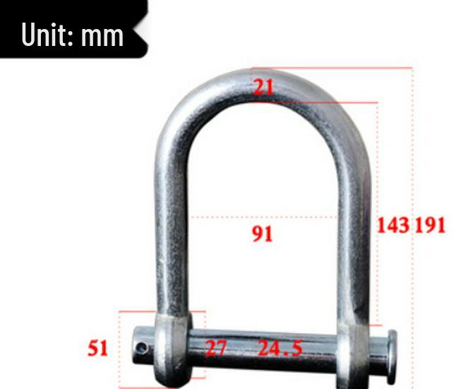 Enhanced U- and D-shaped magnetic lifting shackle with suction cup, high-strength, large opening, and designed for opposite sex applications.