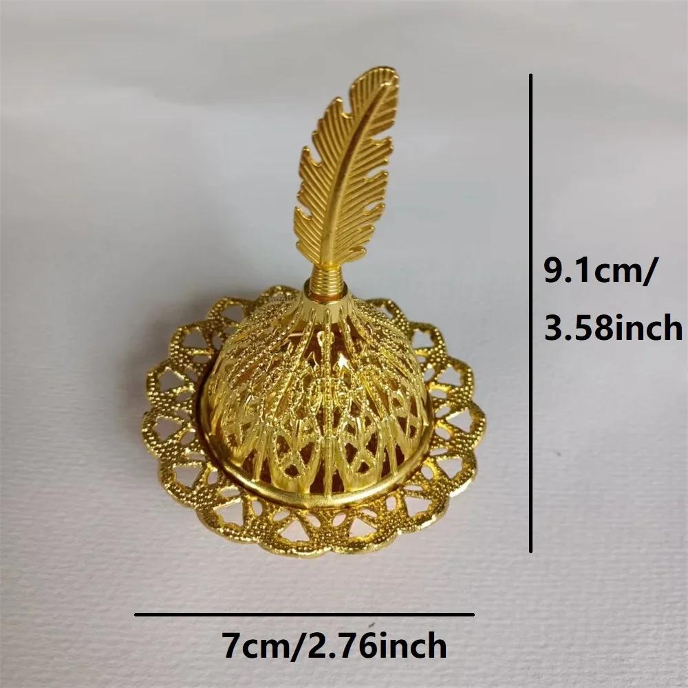 2025 Mini Crown Retro Copper Hollow Out Incense Stick Burner Holder Golden Arab Burner Catcher Home Decoration Sandalwood Censer