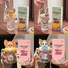 Bicchiere Acqua Tom & Jerry per Bambini con Cannuccia Ecologico Portatile per Bevande