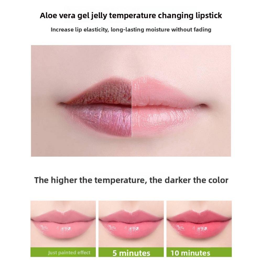 VIBELY Aloe Vera Moisturizing Warm Color Changing Jelly Lipstick Moisturizing Lip Gloss Lip Care Lip Care Lip Balm