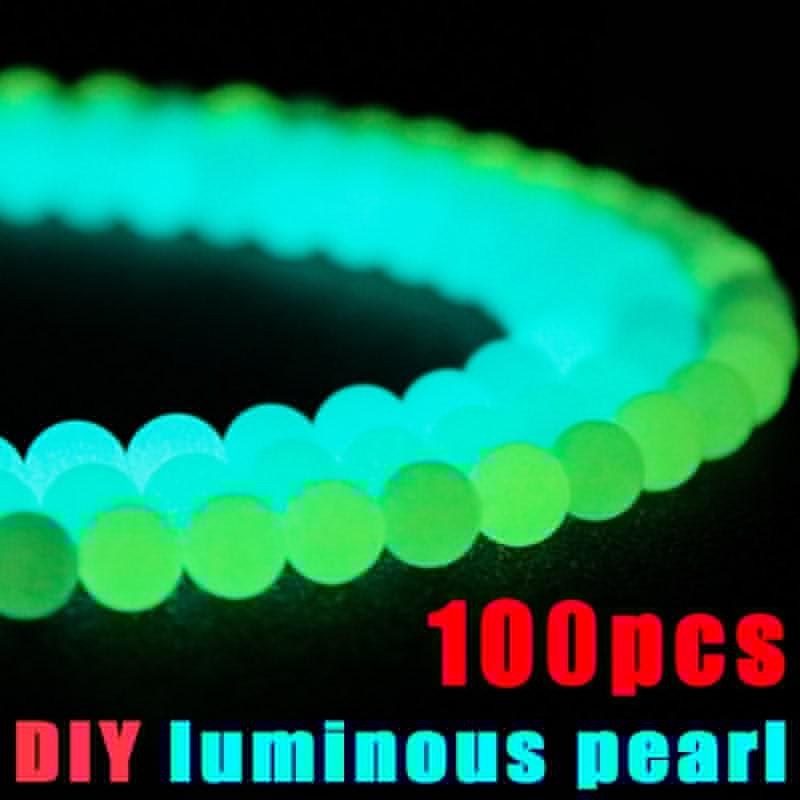 Making Jewelry Dark in Round Luminous 100-500Pcs 4~14mm DIY Beads the Glow