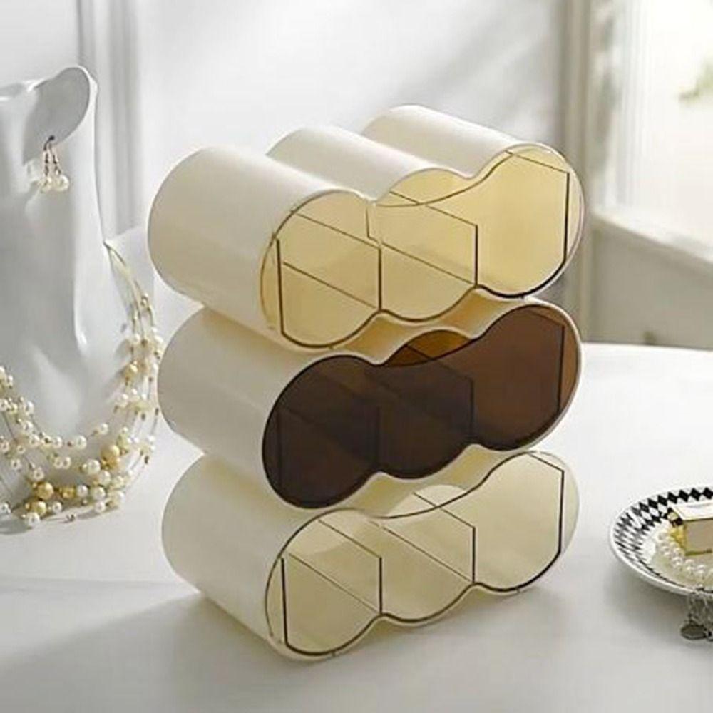 

Plastic Drawer Storage Boxes Pull-Out Jewelry Lipstick Organizer Sundries Container Dormitory