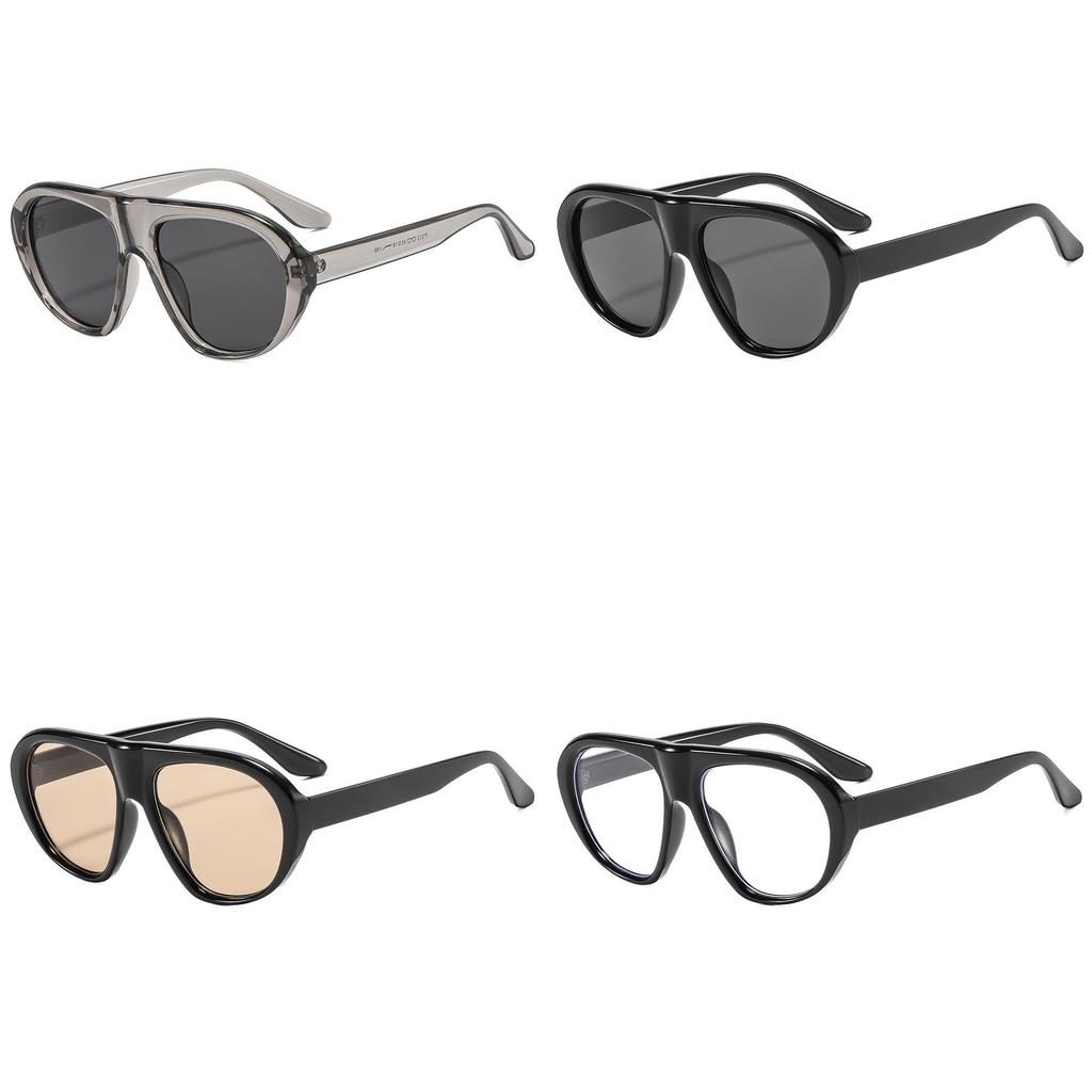 Retro Large Frame Round Sunglasses For Women Uv400 Sun Protection For Outdoor Activities