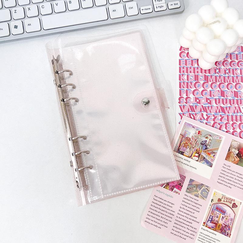 Korean Transparent Loose-Leaf Sticker & Photo Storage Album, A6, Multifunctional Journal for 3-Inch Photos