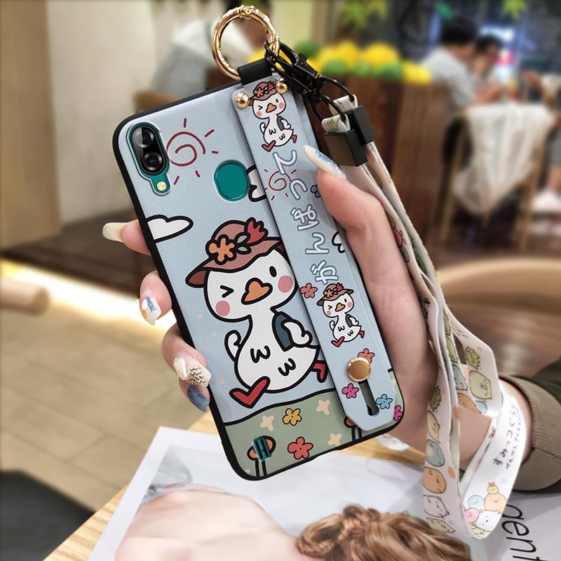 Cute Wristband Phone Case For Blackview A60 Pro Silicone Soft Case Durable Kickstand Shockproof Fashion Design Anti-dust