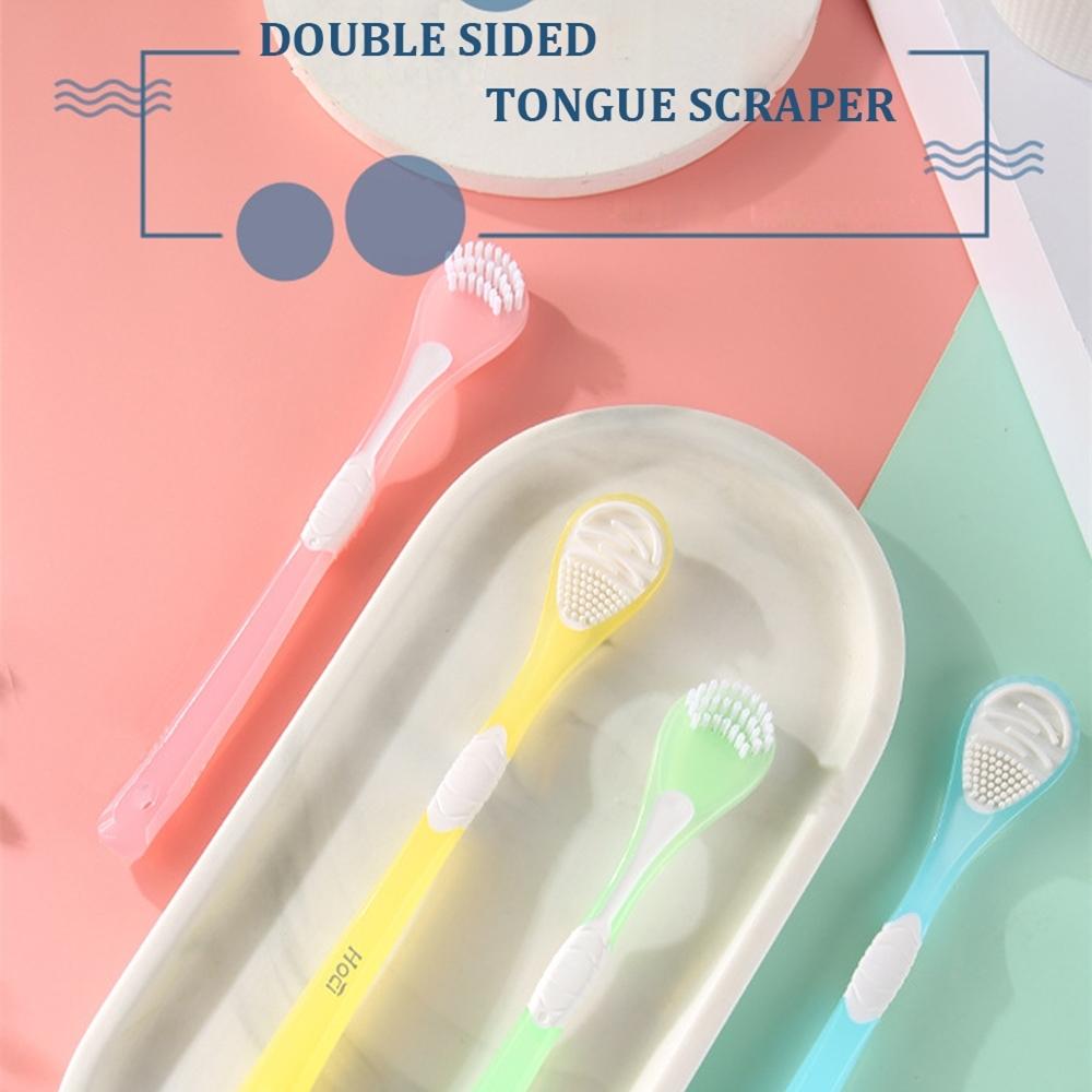 NEW Double Side Tongue Cleaner Brush For Tongue Cleaning Oral Care Tool Silicone Tongue Scraper Toothbrush Fresh Breath
