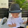 New Summer travel is a hit! Ins style hand-woven children's Panama hats, sun protection artifact for beach travel