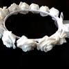 Princess Wedding Photo Bridal Veil Artificial Flower Wreath Headband Lace Up Party Accessory