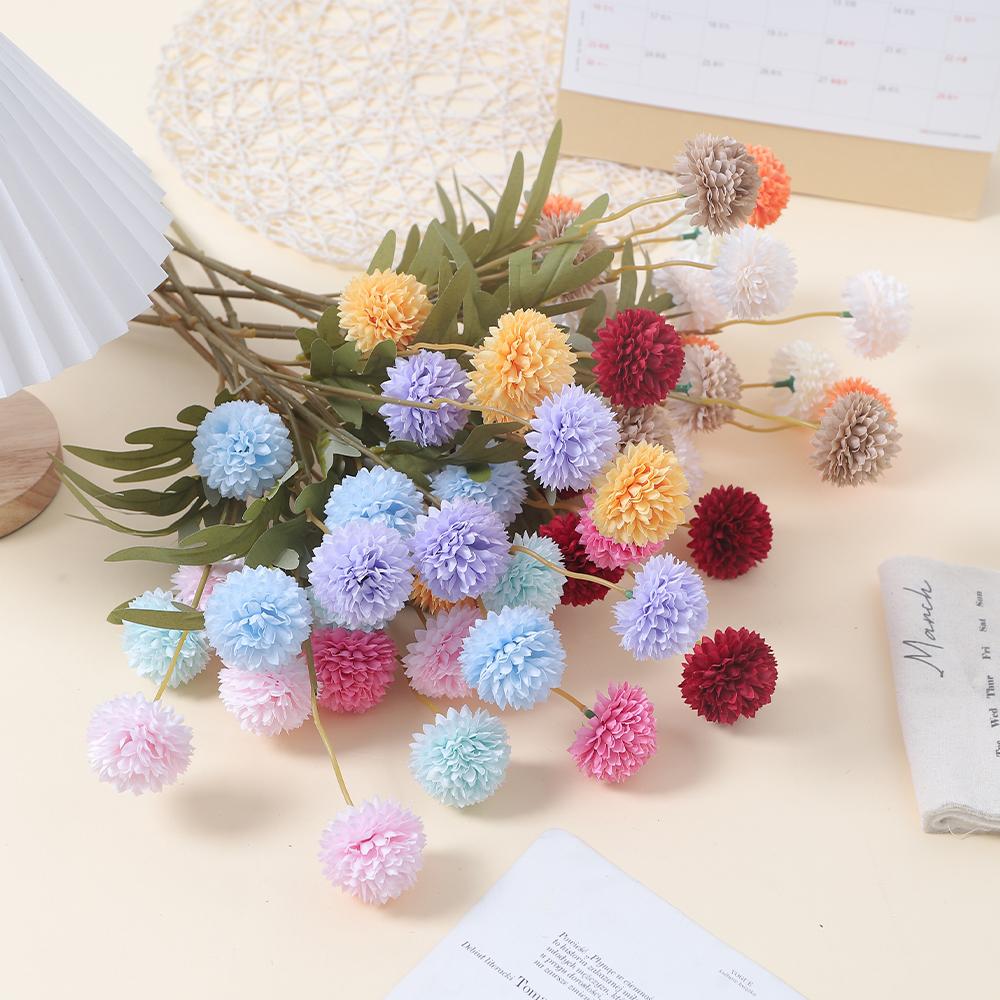 5 Heads Artificial Chrysanthemum Flowers 51cm Fake Bouquet For Party Vase Table Home Christmas Decor Garden Wedding Decoration