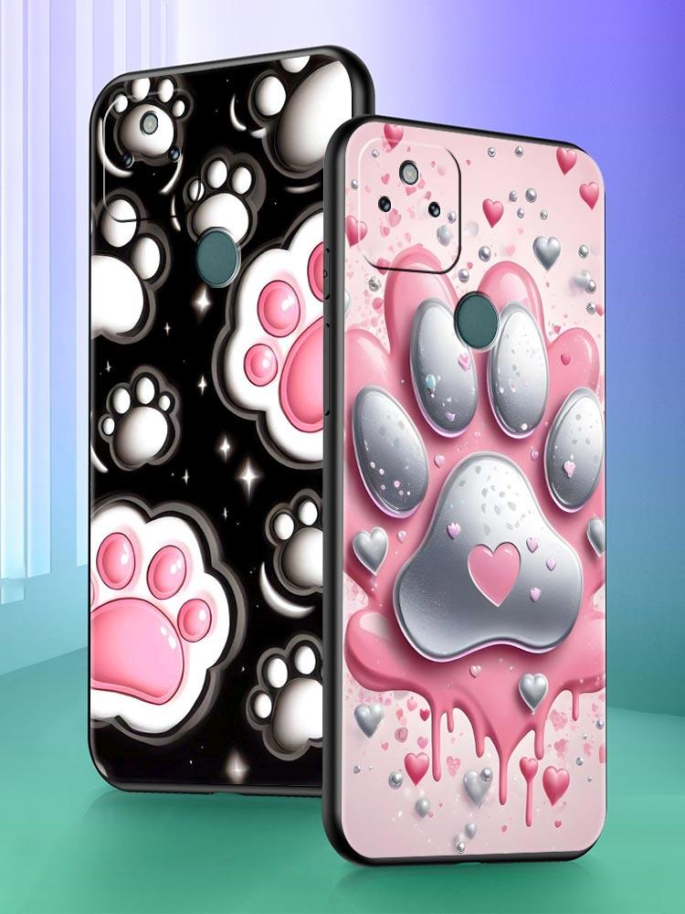 Og Pfotenabdruck Ästhetik Handyhülle Cover für Google Pixel 10 9 8 7 6 9A 8A 7A 6A Pro Stoßfest Weiches TPU 9 Pro XL Hülle Capas