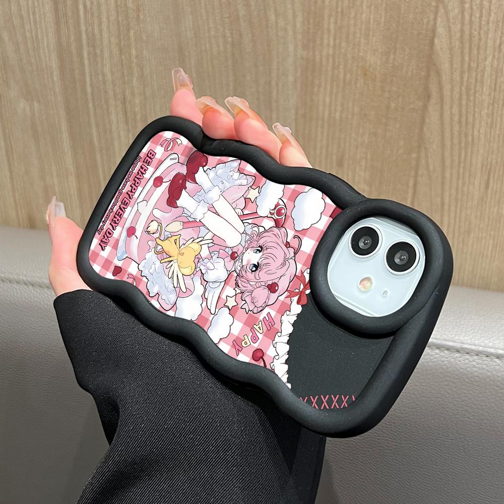 Big Wave Edge Weiches Silikonmaterial Macaron-Telefongehäuse Stoßfestes Schutzgummigehäuse für OPPO Reno Realme Infinix Tecno