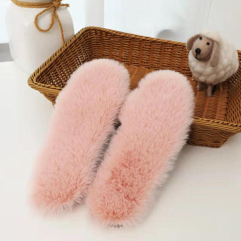 Insoles, Thick Warm Wool Insoles Fluffy Fleece Replacement for Shoes Boots Slippers