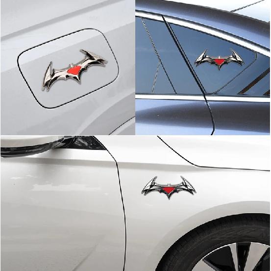 3D Car Stickers Universal Metal Stickers, Bat Shape Badge Car Stickers for Suzuki Samurai