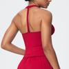 European & American Breathable Wide-Leg Pants with Fitness Halter & Strappy Long-Sleeve Yoga Top