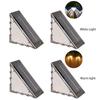 2 Pack Solar Stair Lights Waterproof IP65 Solar Step Lights Outdoor Triangle Stair Lamp for Staircase Patio Front Step Pathway
