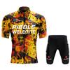 2026 New Graffiti Cycling Jersey Set Summer Cycling Clothing MTB Bike Clothes Uniform Maillot Ropa Ciclismo Man Cycling Bicycle Suit