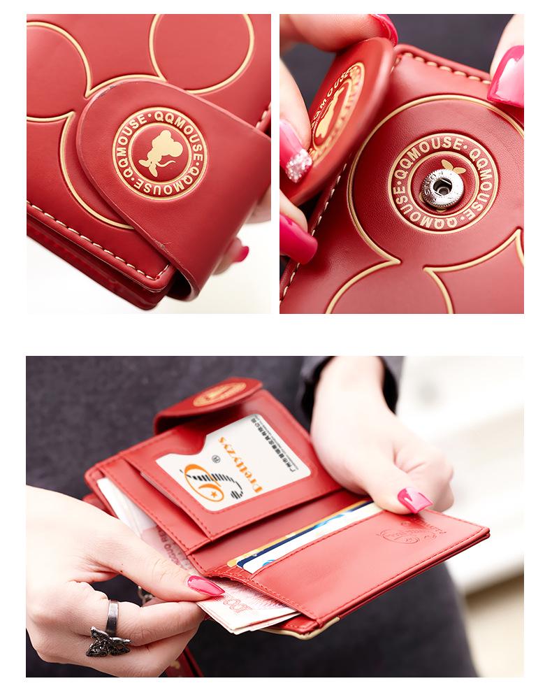 Trendy Women's Short Wallet: Cartoon Zipper Wristlet & Coin Purse