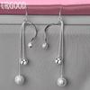 925 Sterling Silver Bead Earrings Wedding Jewelry