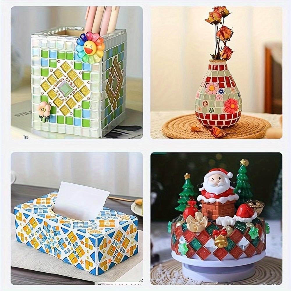 Mosaico de vidrio de colores aleatorios, 50/100/200 piezas, decoración artesanal, materiales de pintura, lámina de mosaico de vidrio de estilo artístico moderno, sin respaldo adhesivo.