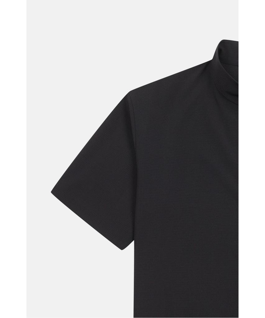 Koolongseupocheu Men'S Air Dot Zip-Up Short Sleeve T-Shirt Jwtcm26261Blk